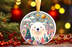 Round Christmas Ornament Sublimation|Clipart Product Image 1