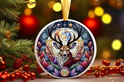 Round Christmas Ornament Sublimation|Clipart Product Image 2