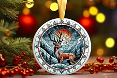 Round Christmas Ornament Sublimation|Clipart Product Image 2