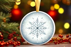 Round Christmas Ornament Sublimation|Clipart Product Image 1