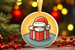 Round Christmas Ornament Sublimation|Clipart Product Image 2