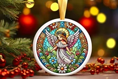 Round Christmas Ornament Sublimation|Clipart Product Image 2