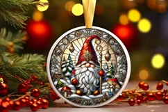 Round Christmas Ornament Sublimation|Clipart Product Image 2