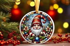 Round Christmas Ornament Sublimation|Clipart Product Image 2