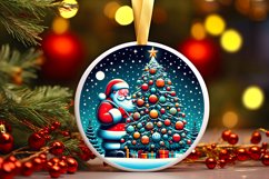 Round Christmas Ornament Sublimation|Clipart Product Image 1