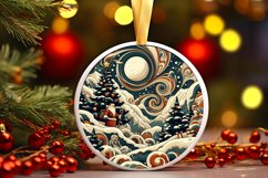Round Christmas Ornament Sublimation|Clipart Product Image 1