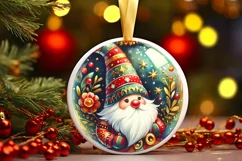 Round Christmas Ornament Sublimation|Clipart Product Image 1