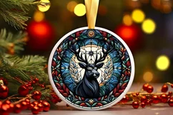 Round Christmas Ornament Sublimation|Clipart Product Image 1