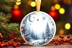 Round Christmas Ornament Sublimation|Clipart Product Image 1