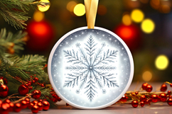Round Christmass Ornament PNG Product Image 1