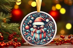 Round Christmas Ornament Sublimation|Clipart Product Image 2