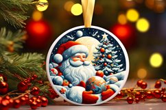 Round Christmas Ornament Sublimation|Clipart Product Image 1