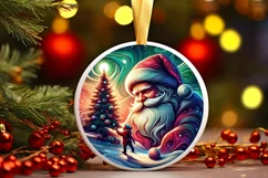 Round Christmas Ornament Sublimation|Clipart Product Image 1