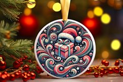 Round Christmas Ornament Sublimation|Clipart Product Image 1