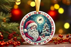 Round Christmas Ornament Sublimation|Clipart Product Image 2