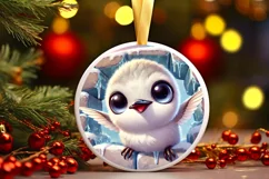 Round Christmas Ornament Sublimation|Clipart Product Image 2