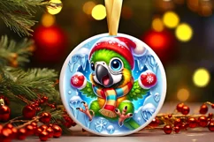 Round Christmas Ornament Sublimation|Clipart Product Image 2