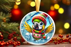 Round Christmas Ornament Sublimation|Clipart Product Image 2
