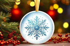 Round Christmas Ornament Sublimation|Clipart Product Image 1