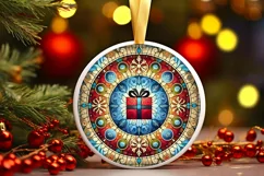 Round Christmas Ornament Sublimation|Clipart Product Image 2