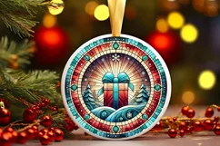 Round Christmas Ornament Sublimation|Clipart Product Image 2