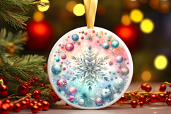 Round Christmass Ornament PNG Product Image 1
