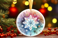 Round Christmass Ornament PNG Product Image 1