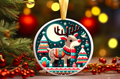 Round Christmass Ornament PNG Product Image 1