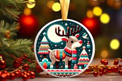 Round Christmas Ornament Sublimation|Clipart Product Image 1