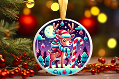Round Christmass Ornament PNG Product Image 1