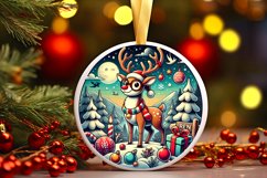 Round Christmas Ornament Sublimation|Clipart Product Image 1