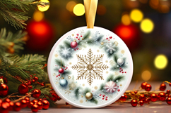 Round Christmass Ornament PNG Product Image 1