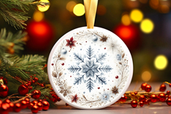 Round Christmass Ornament PNG Product Image 1
