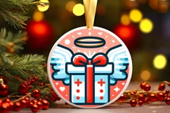 Round Christmas Ornament Sublimation|Clipart Product Image 2
