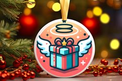 Round Christmas Ornament Sublimation|Clipart Product Image 2