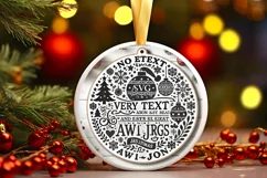 Round Christmas Ornament Sublimation|Clipart Product Image 2
