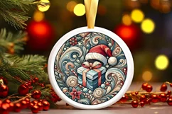 Round Christmas Ornament Sublimation|Clipart Product Image 2