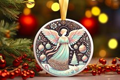 Round Christmas Ornament Sublimation|Clipart Product Image 1