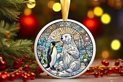 Round Christmas Ornament Sublimation|Clipart Product Image 2