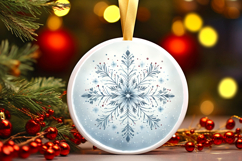 Round Christmass Ornament PNG Product Image 1