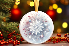 Round Christmass Ornament PNG Product Image 1