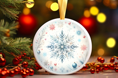 Round Christmass Ornament PNG Product Image 1