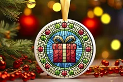 Round Christmas Ornament Sublimation|Clipart Product Image 2