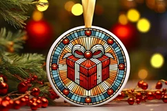 Round Christmas Ornament Sublimation|Clipart Product Image 2