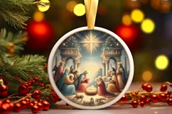 Round Christmas Ornament Sublimation|Clipart Product Image 1