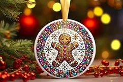 Round Christmas Ornament Sublimation|Clipart Product Image 2