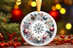 Round Christmass Ornament PNG Product Image 1