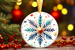 Round Christmass Ornament PNG Product Image 1