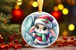 Round Christmas Ornament Sublimation|Clipart Product Image 1