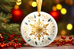 Round Christmass Ornament PNG Product Image 1